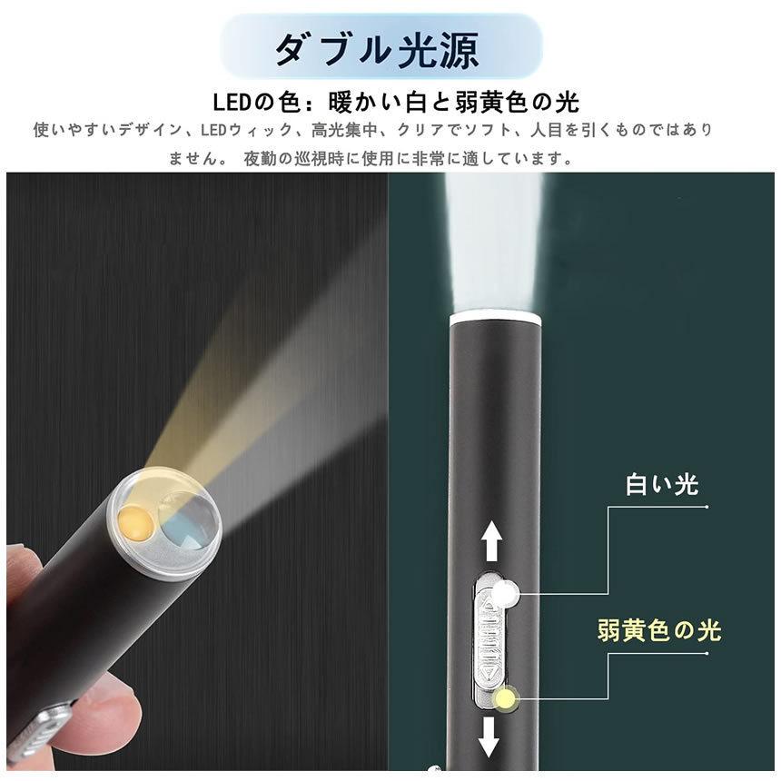 2個セット ペンライト led 懐中電灯 ミニ ダブル光源 小型 ペン型
