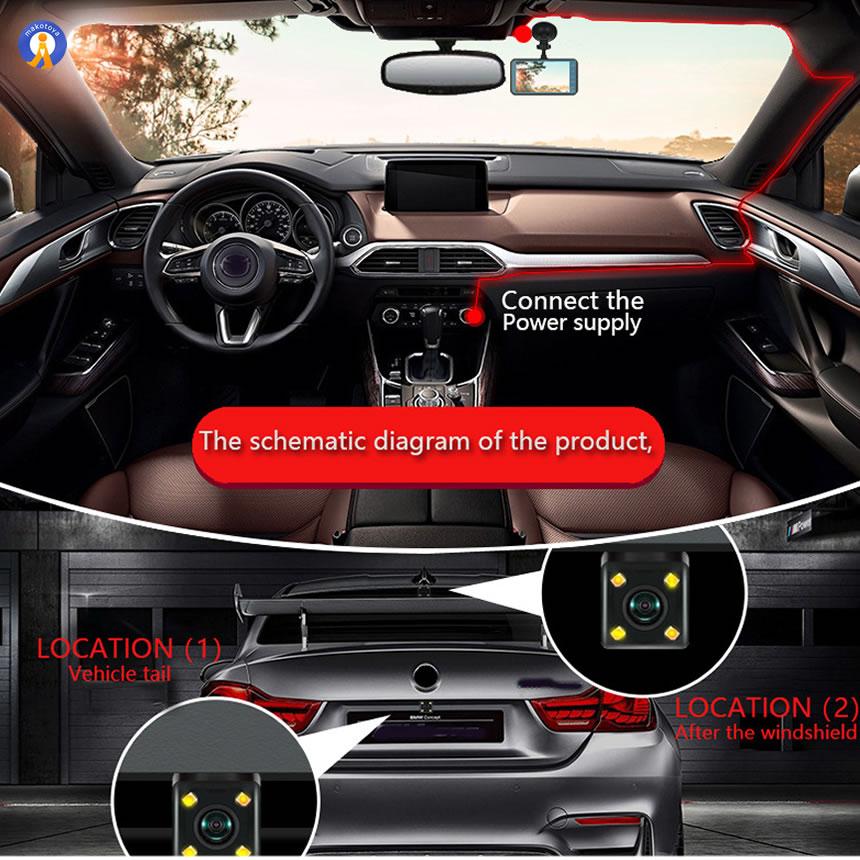 Wカメラ搭載 ドライブレコーダー バックカメラ付き 録画 広角高画質 タッチ式 前後 煽り 駐車監視 Gセンサー搭載 防犯ドラレコ ドラレコ DIFENDER |  | 11