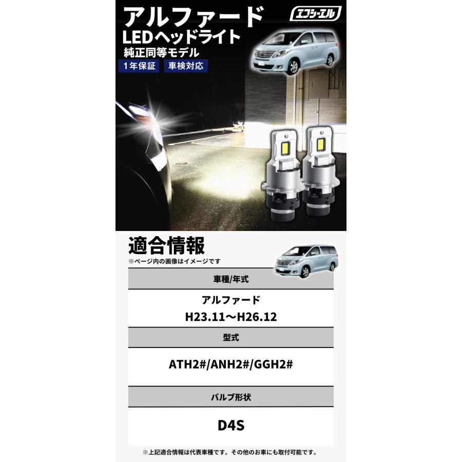 fcl. アルファード 20系 20アルファード d4s led ヘッドライト ポン
