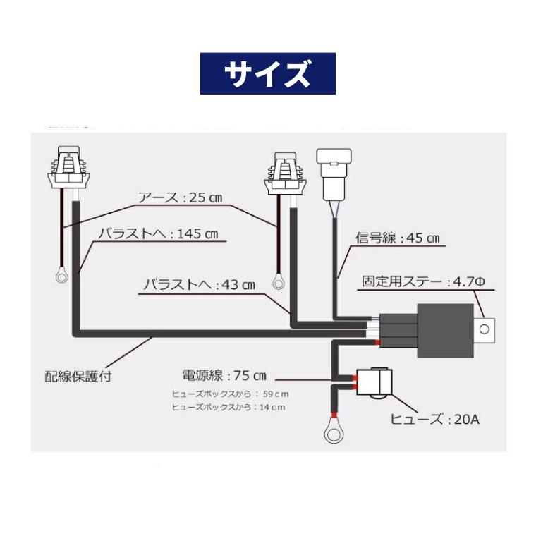 LED HID シングルバルブ 電源安定用リレーハーネス 1本 H1 H3 H3C H7 H8 H9 H11 H16 HB3 HB4 | fcl. | 10