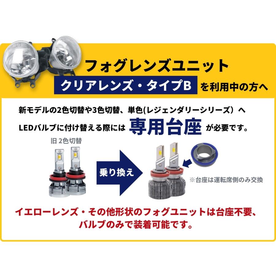 fcl. led バルブ 乗り換え用台座 フォグランプユニット クリアレンズ