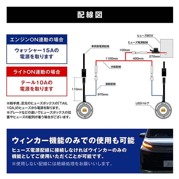 fcl. 90系 ヴォクシー ノア ウインカー ポジションキット 2色切り替え