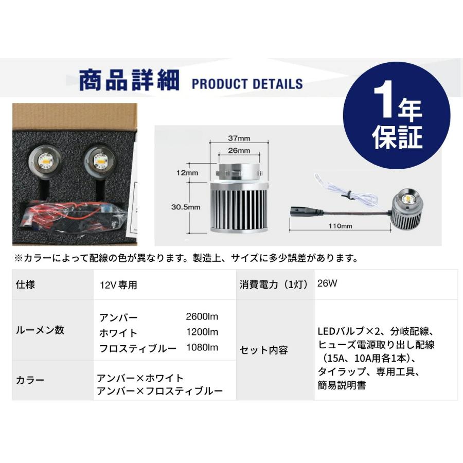 90 ヴォクシー led ウィンカー ポジション 2色切り替え バルブ 新型 90系 ノア アンバー ホワイト フロスティブルー デイライト | fcl. | 19