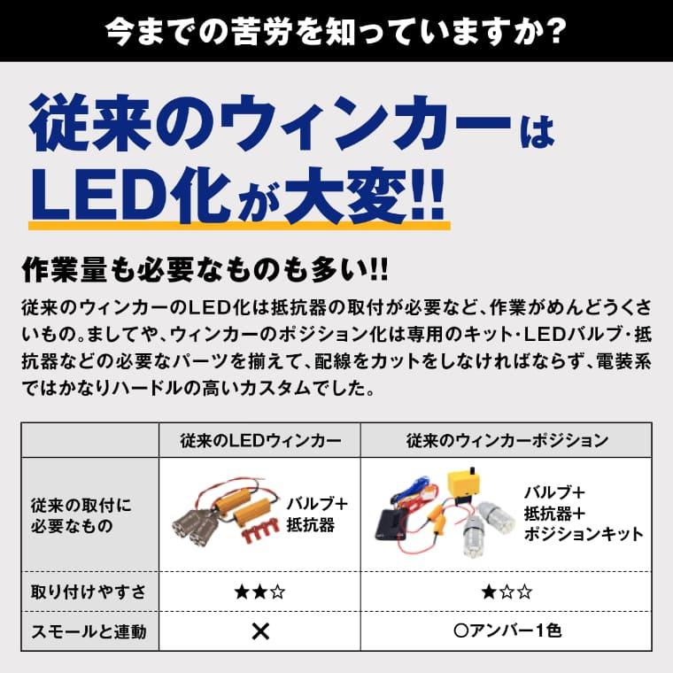 ウインカー ウィンカーポジション ステルス led 抵抗 内蔵 リア テール 抵抗内蔵 t20 ピンチ部違い S25 ピン角違い アンバー 2色切替え fcl エフシーエル｜fcllicoltdshy｜14