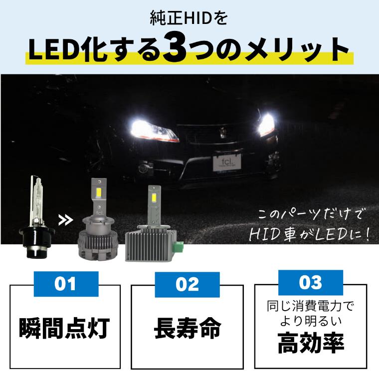 Hid Ledヘッドライト バルブ交換 Led化 ヘッドライト Led 交換 明るい D4s D2s バルブ ホワイト 簡単 車検対応 純正hid用led化キット 6000k Fcl エフシーエル Fled S9 Fcl 直営店 エフシーエル Led Hid販売 通販 Yahoo ショッピング
