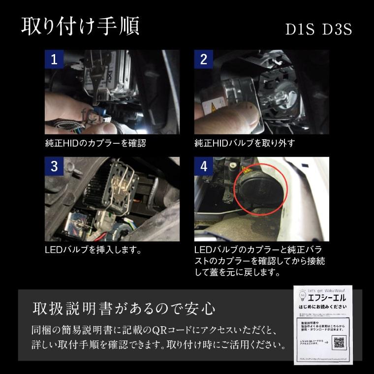 hid ledヘッドライト バルブ交換 led化 ヘッドライト led 交換 明るい d1s d3s バルブ ホワイト 簡単 輸入車 bmw ゴルフ アウディ audi fcl エフシーエル｜fcllicoltdshy｜21