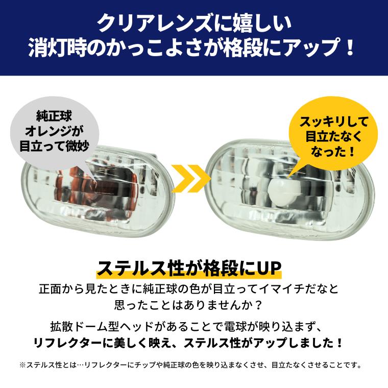 t10 バルブ led アンバー サイドウインカー サイドウィンカー 車検対応 | fcl. | 12