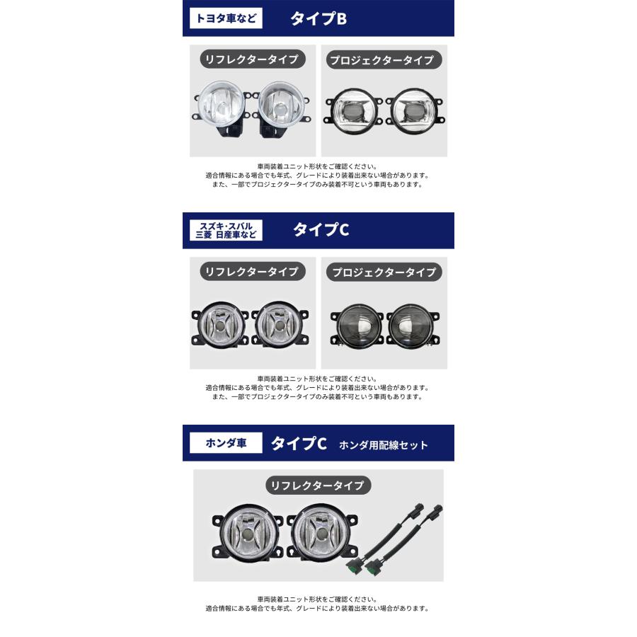 フォグランプ ユニット レンズ 後付け 純正led 交換 クリア 汎用 補修用 トヨタ 日産 スズキ 三菱 ダイハツ ホンダ | fcl. | 08