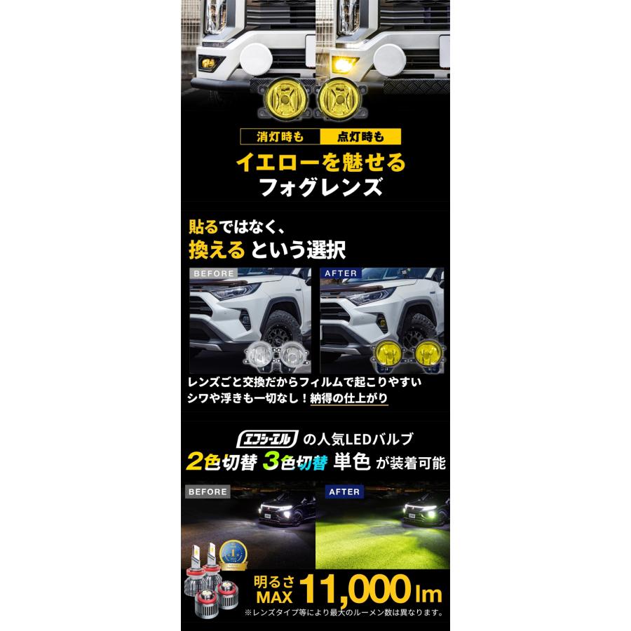 fcl. フォグランプ ユニット レンズ 後付け 純正led 交換 補修用