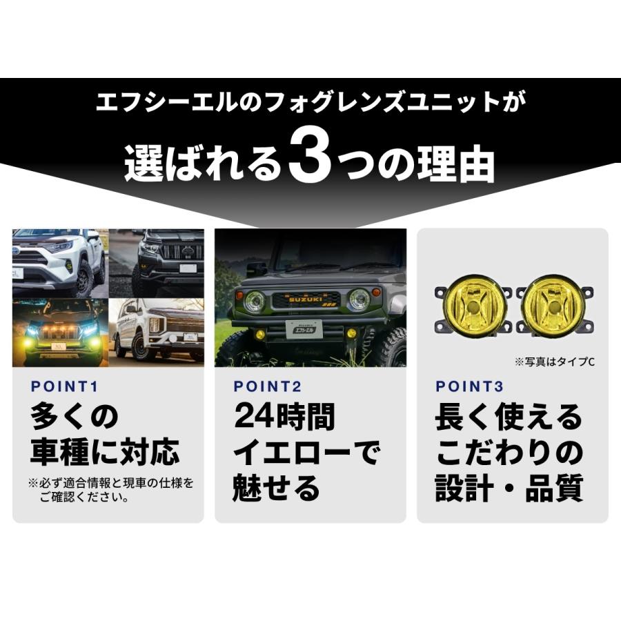fcl. フォグランプ ユニット レンズ 後付け 純正led 交換 補修用