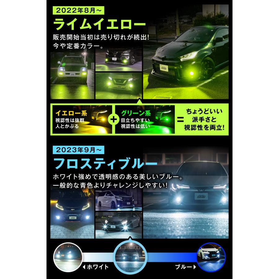 fcl. l1b フォグランプ 3色 led イエロー 黄色 ライムイエロー