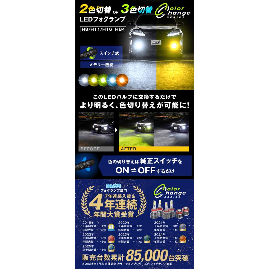 fcl. フリード gb5 gb6 gb7 gb8 フォグランプ led 2色切り替え