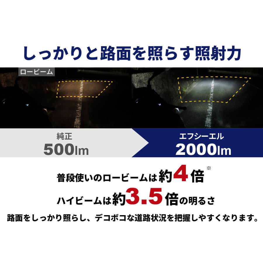 fcl. バイク h4 led ヘッドライト hi/lo 車検対応 cbr250r レブル250