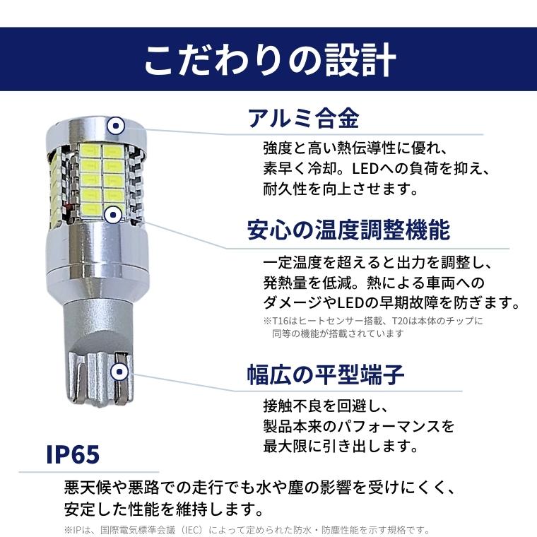 t16 led バックランプ 小型 汎用 ホワイト ノア ヴォクシー アルファード デリカミニ ジムニー カローラクロス n-box 車検対応 | fcl. | 12
