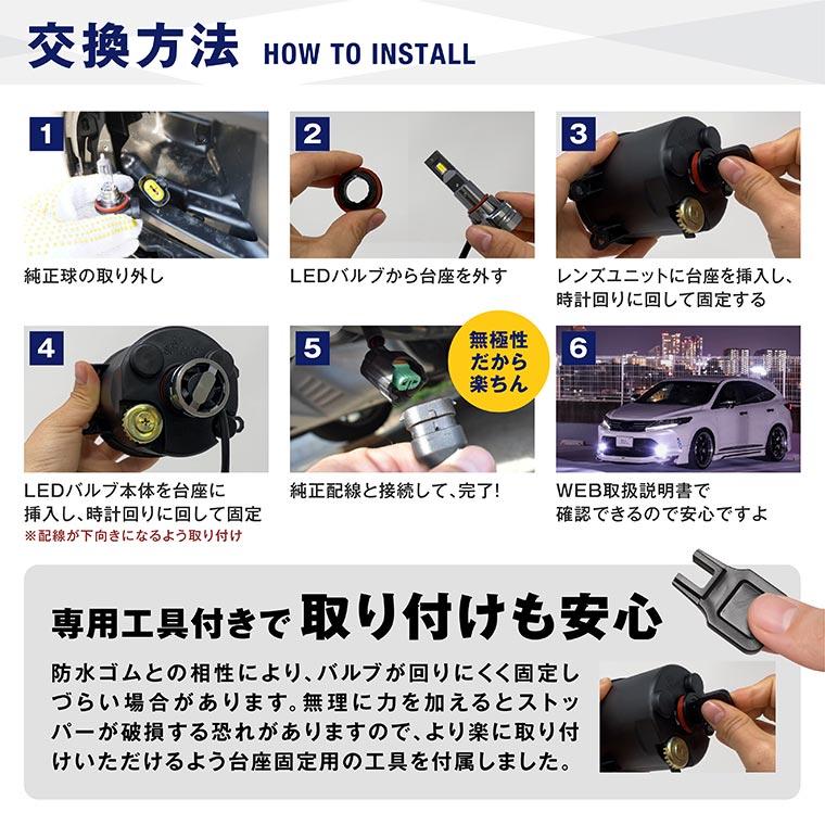 fcl. h11 ledバルブ h8 led フォグランプ h16 hb4 フォグ 黄色 2色