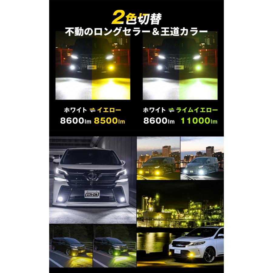 fcl. フォグランプ led 後付け 2色切り替え フォグランプユニット