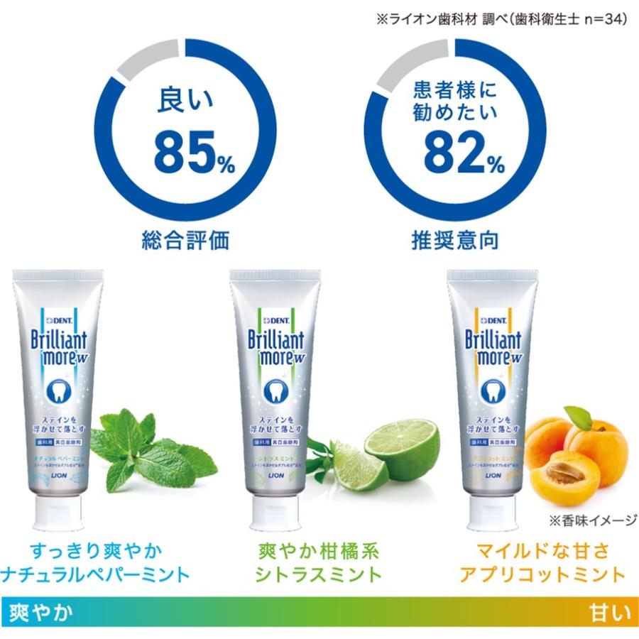 【ランキング1位・送料無料・箱なし・新品・未使用】Brilliant more W ブリリアントモア ダブル 選べる3本（3個）（90g/1本）+ミニ1本 | LION | 06