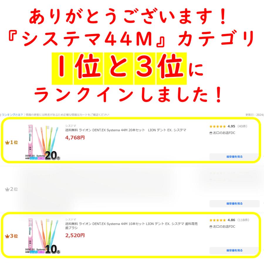 システマ 送料無料 ライオン DENT.EX Systema 44M 5本セット