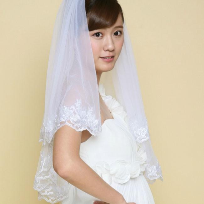 刺繍レース ウエディング ショート ベール フラワー刺繍 6 5cm幅 透明感 腰丈 選べる6サイズ 選べる100種類以上 ｆ009 ａ1 93 F009 A1 93 ファクトリーダイレクト ラボ 通販 Yahoo ショッピング