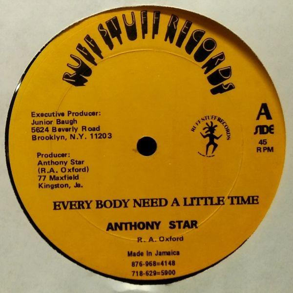 12inchレコード　 ANTHONY STAR / EVERY BODY NEED A LITTLE TIME | 