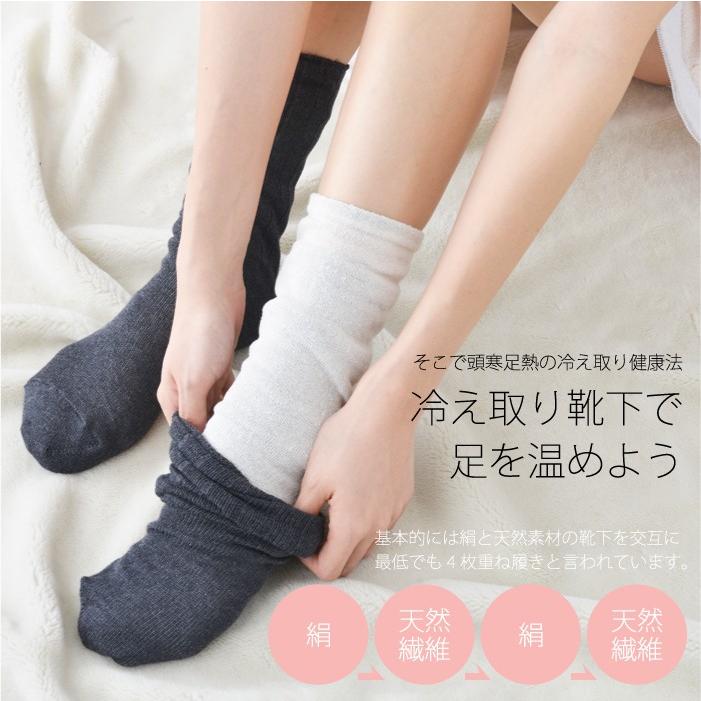 絹屋　重ね履き　靴下　レディース　冷え性　シルク　綿　冷え性　4枚重ね 絹屋 靴下 重ね履き 4足セット シルク コットン レディース 女性用