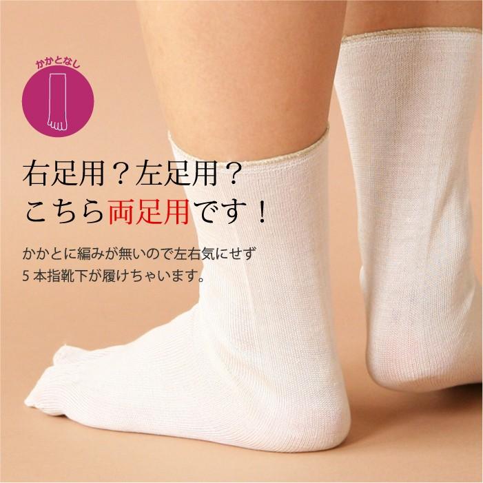 絹屋 冷えとり 靴下 1足目 レディース 女性用 5本指 冷え取り 暖かい 