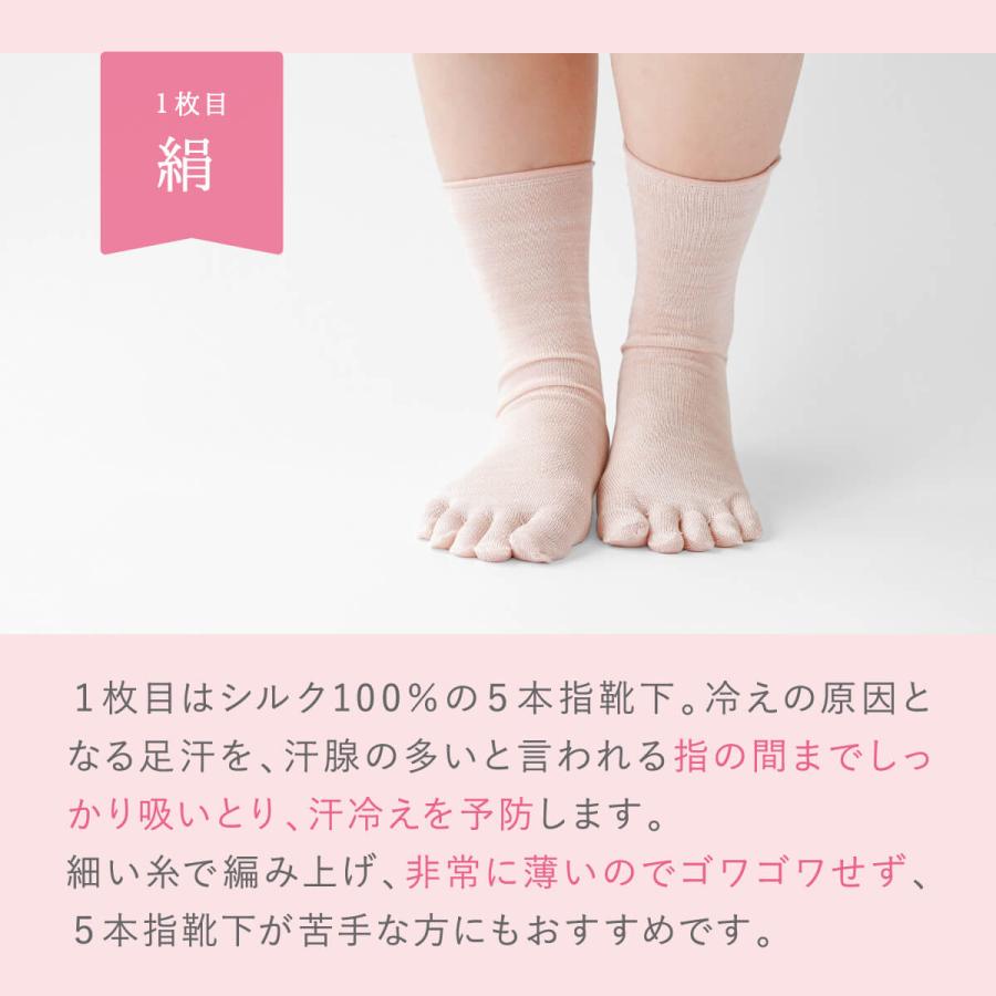 靴下 重ね履き ２足セット シルク コットン レディース 女性用 冷えとり 暖かい あったかくつした ソックス 日本製 絹屋 ギフト | 絹屋 | 12