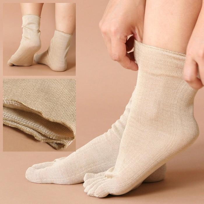靴下 重ね履き 3足セット レディース 女性用 冷えとり 暖かい　あったかくつした 野蚕絹 日本製 ギフト プレゼント | 絹屋 | 02