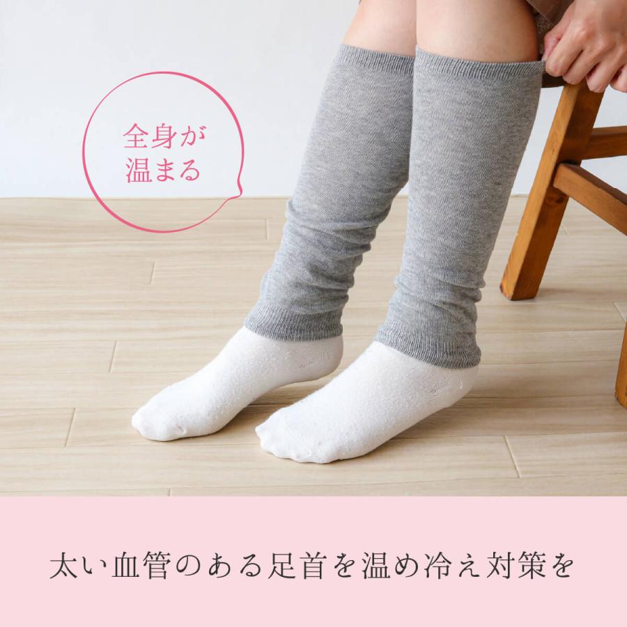 レッグウォーマー レディース シルク 薄手 ショート 締め付けない 靴下 コットン 絹屋 日本製 ギフト | 絹屋 | 03