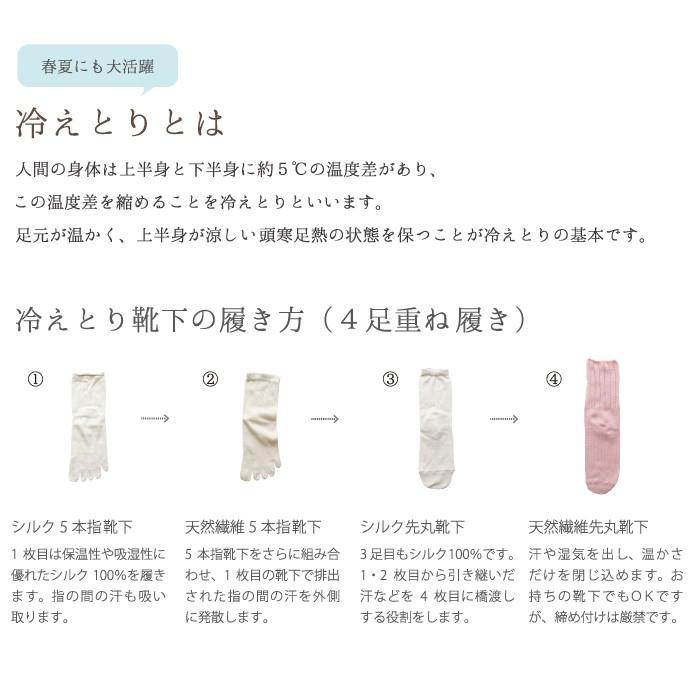 冷えとり 靴下 シルク 綿 鹿の子編み レディース 女性用 くつした 2足セット 冷えとり 暖かい あったか靴下  絹屋 日本製 ギフト | 絹屋 | 07
