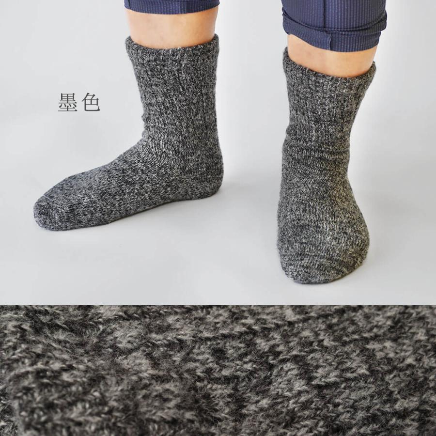 絹屋 内側 シルク パイル 厚手 ウール 2重編み メンズ 靴下 ソックス