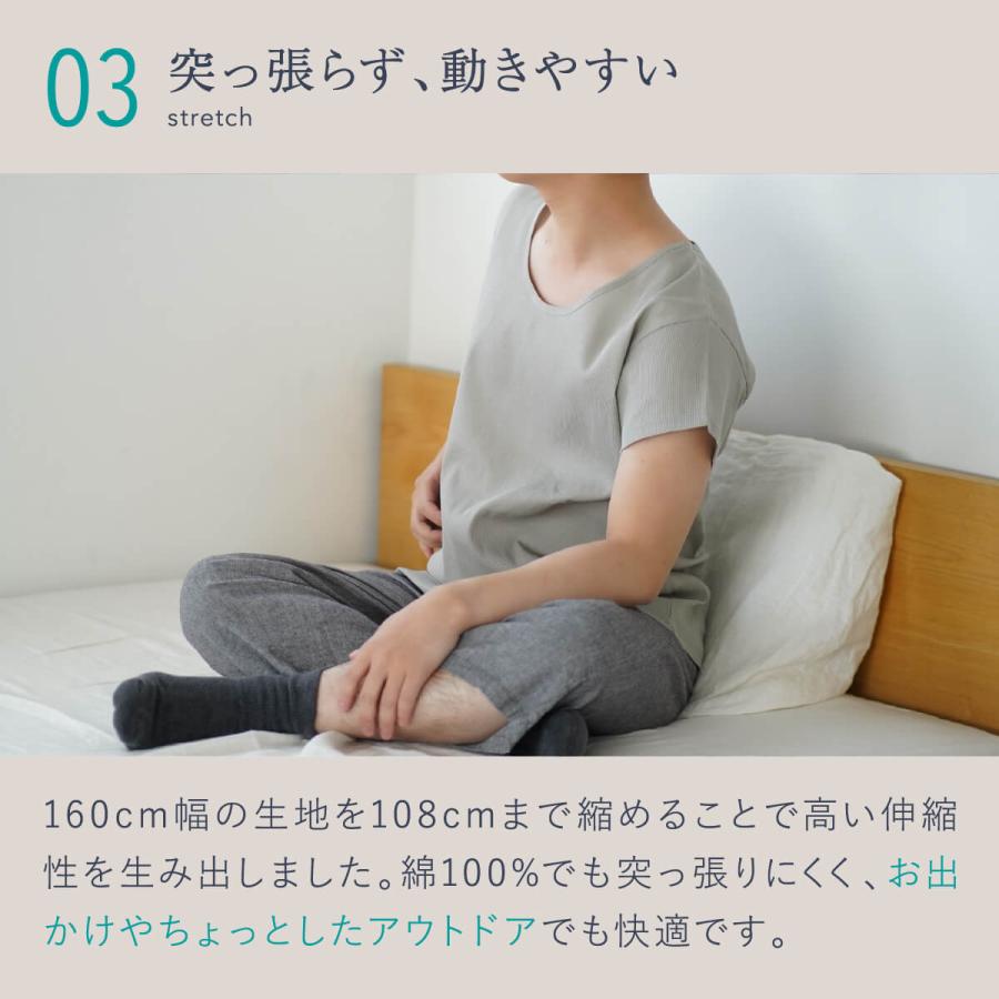 涼綿 アンダーウェア 半袖 カットソー メンズ 男性用 インナー 肌着 スーピマ 冷感 インナー シャツ ギフト | 絹屋 | 05