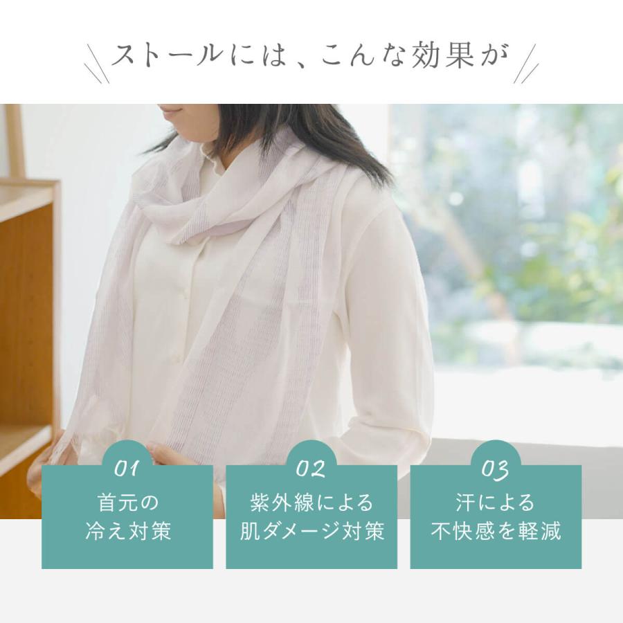 絹屋 ストール 薄手 母の日 春 シルク 綿 日本製 uvカット 敏感肌