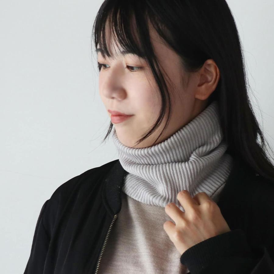 絹屋 ネックウォーマー 二重編み 極暖 シルク 綿 レディース 無縫製