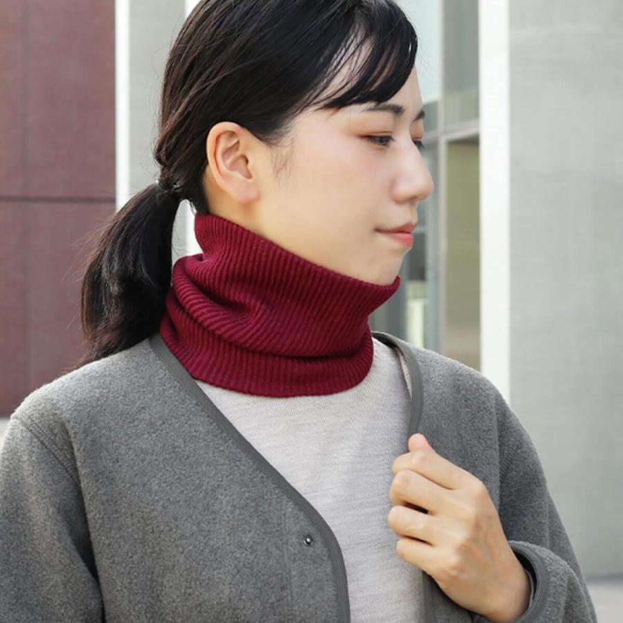 絹屋 ネックウォーマー 二重編み 極暖 シルク 綿 レディース 無縫製