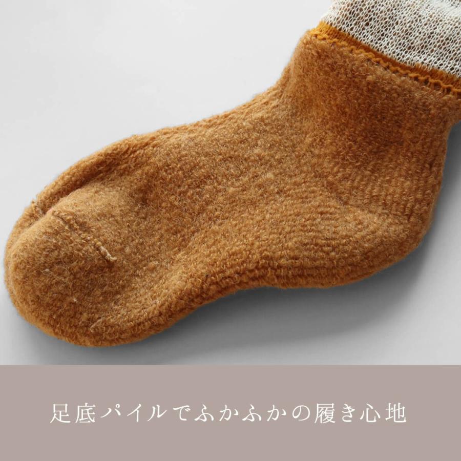 絹屋 内側 シルク レッグウォーマー 付き ふっくら パイル 靴下 ソックス ルームソックス 日本製 あったか 暖かい プレゼント ギフト | 絹屋 | 09