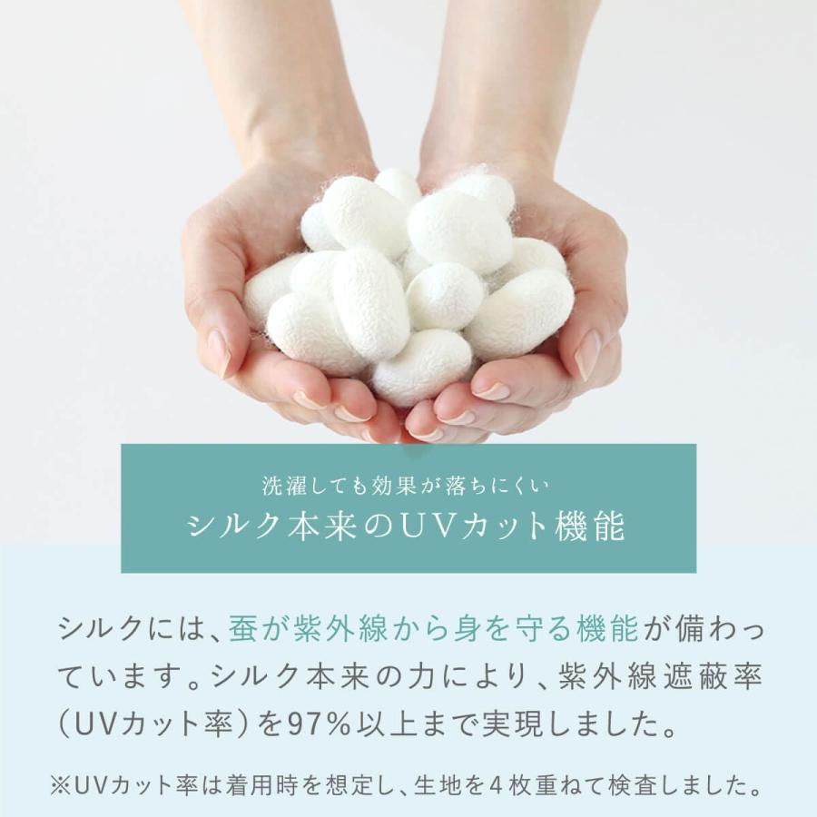 絹屋 シルク 綿 コンパクトストール 汗取り 汗拭き タオル 夏 吸水 速