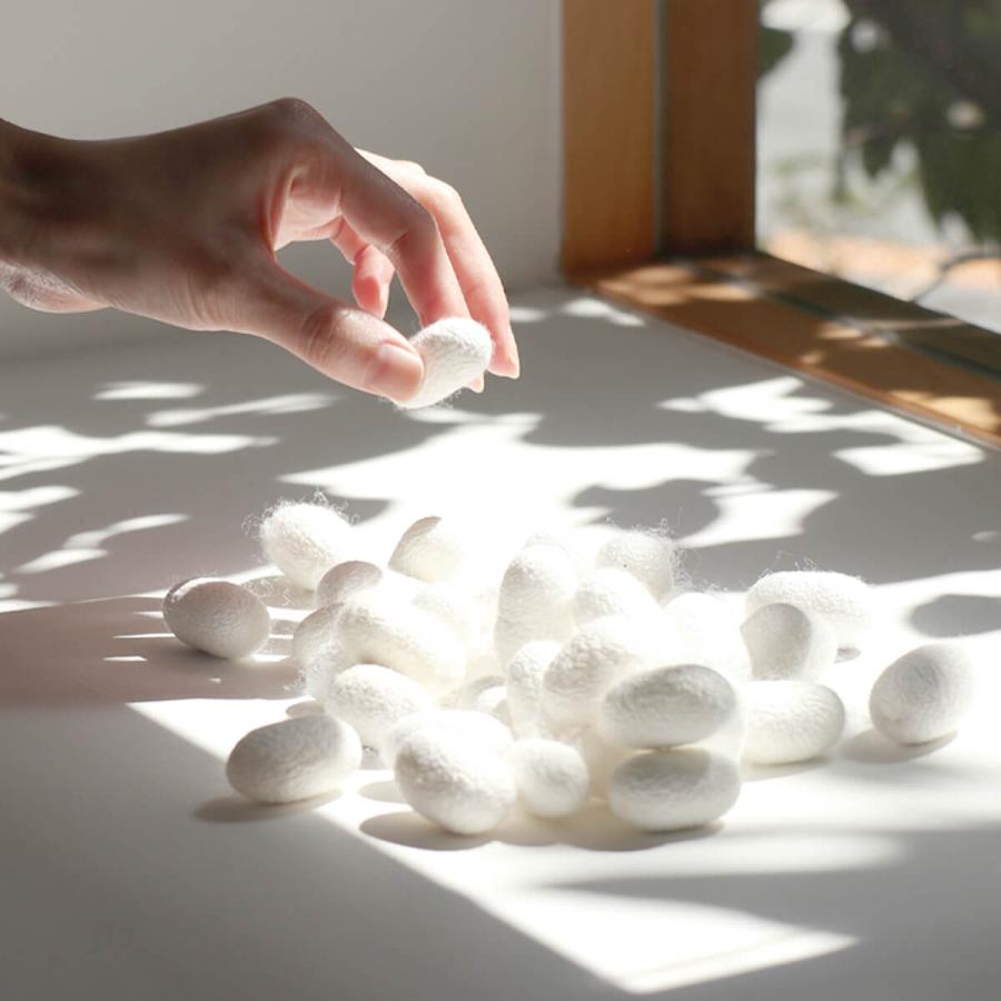 ミニマフラー レディース 内側シルク カシミヤ ウール 絹屋  日本製  2重編み 毛混 防寒 | 絹屋 | 08