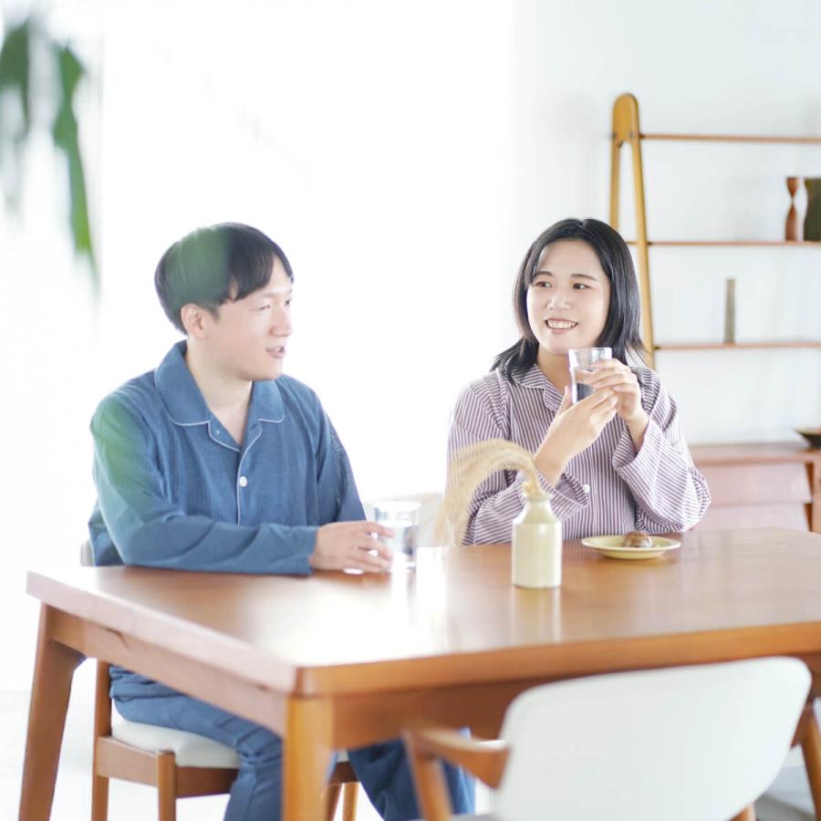 kinel パジャマ シルク 綿 シワが目立ちにくいパジャマ 内側シルク 外側綿 | 絹屋 | 08