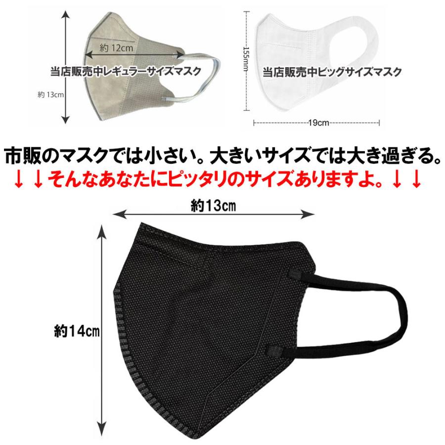 不織布 Lサイズ 立体不織布マスク 3dモテマスク バイカラー 20枚入