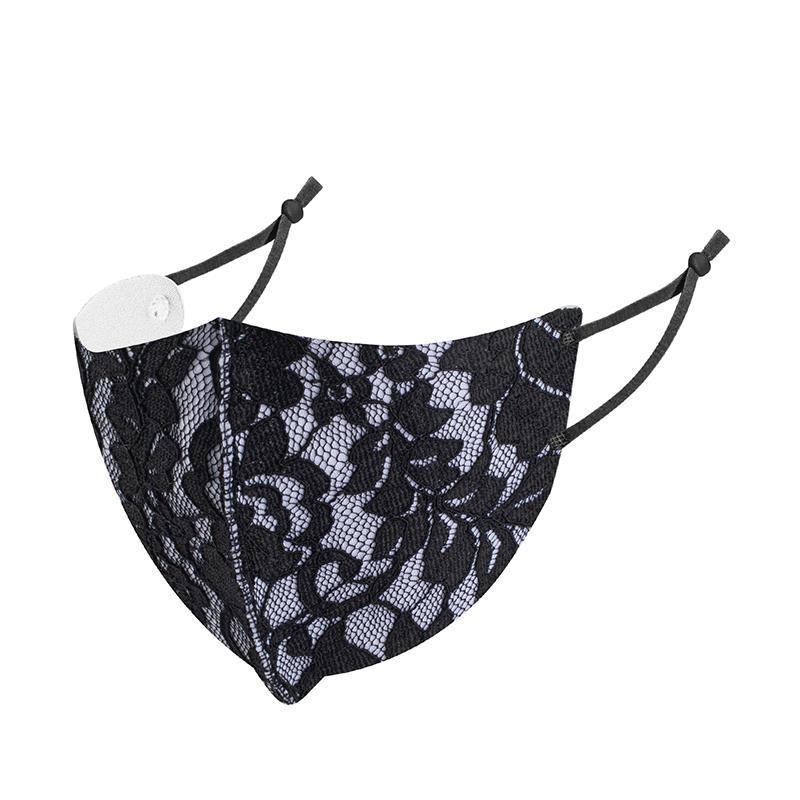 レース花柄マスク ギフト おしゃれな春用マスク 冠婚葬祭用マスク 結婚