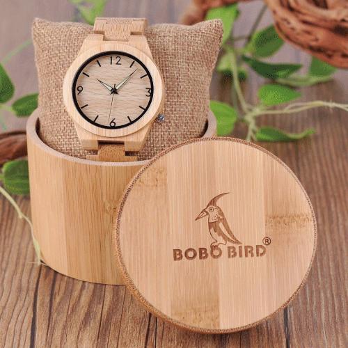 BOBO BIRD ボボバード木製腕時計（竹）メンズ レディース 専用竹ケース