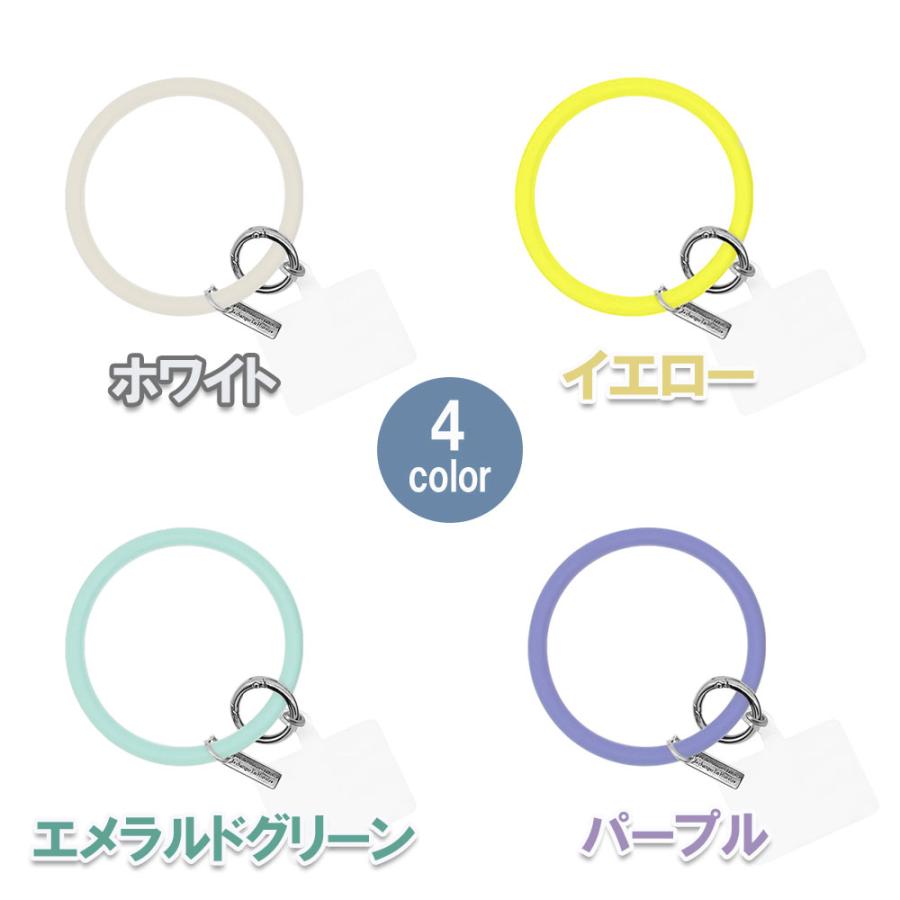 スマホ シリコンリング ストラップ スマホストラップ シリコン
