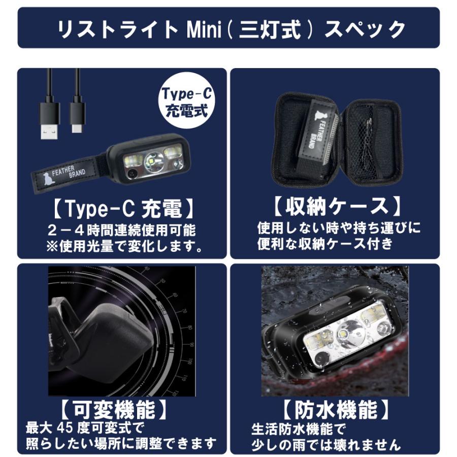 散歩ライト 犬用 夜散歩用 腕ライト 3灯式 軽量懐中電灯