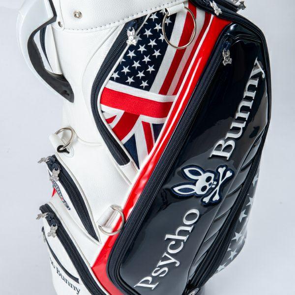 Psycho Bunny キャディバッグ アメリカ国旗デザイン Psycho