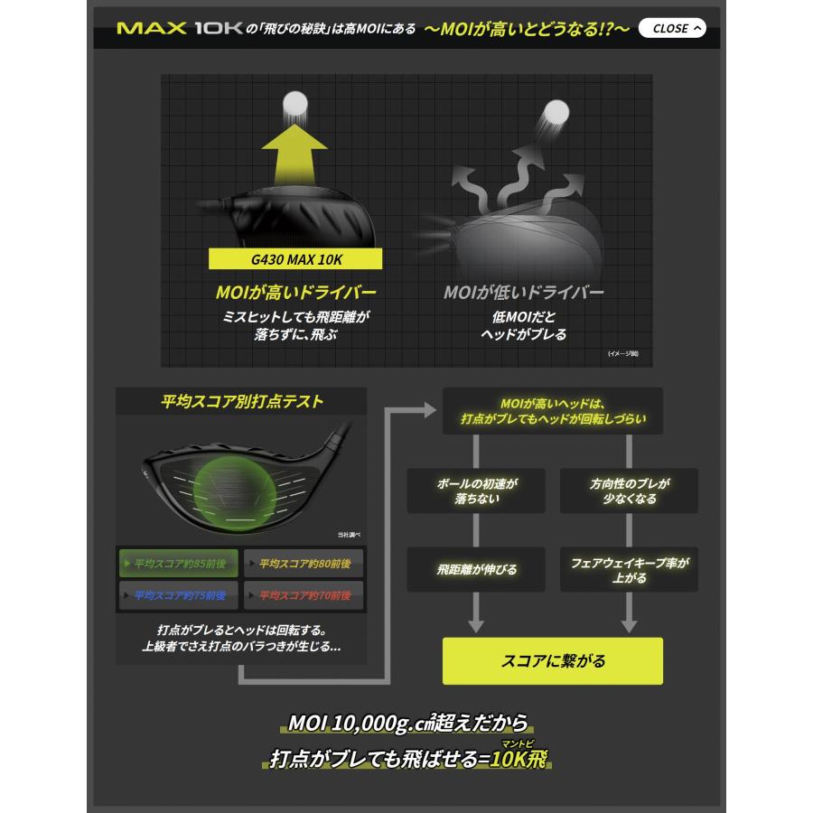 PING PING(ピン) G430 MAX 10Kドライバー ピン 純正シャフト PING PING(ピン) G430 MAX 10Kドライバー ピン 純正シャフト