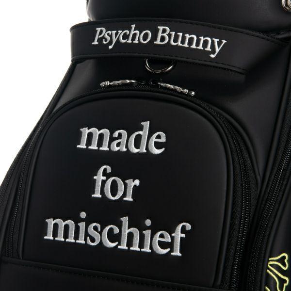 サイコバニー スタンド式キャディーバッグ PBMG4FCA ブラック Psycho Bunny 【即納】2024 サイコバニー ゴルフ スタンド