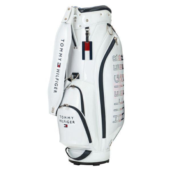 希少ロゴ　トミーヒルフィガー　キャディバッグ　2点式　ショルダー　9型　エナメル TOMMY HILFIGER トミー ヒルフィガー ゴルフ カートキャディー