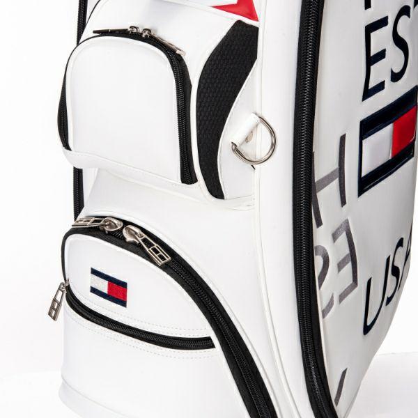 TOMY ゴルフキャディバッグ エナメルホワイト TOMY ゴルフキャディバッグ エナメルホワイト TOMMY HILFIGER