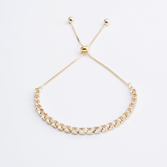 marimagi ブレスレット クローバー 金属アレルギー対応 アクセサリー コーティング ジルコン 18k ゴールド シルバー925 ジルコニア サークル オフィス おしゃれ |  | 08